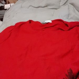 Red long sleeve shirt